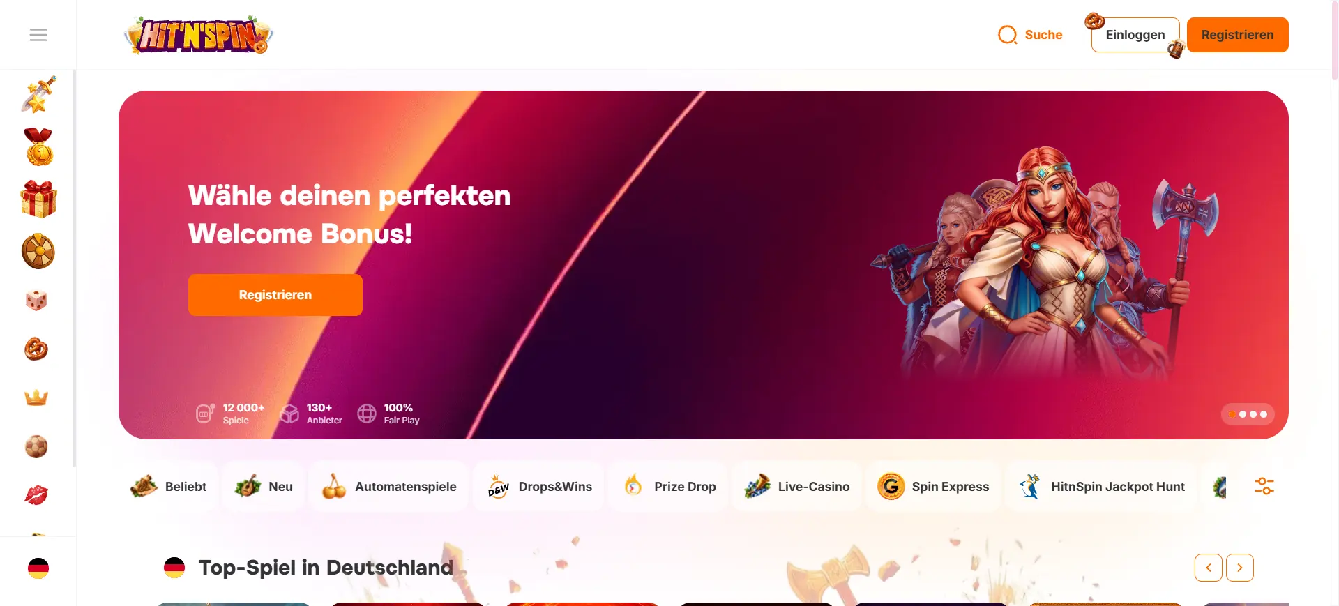 HitnSpin Casino Screen